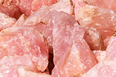 An example of rose quartz
