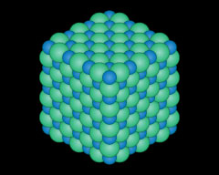 A sodium chloride crystal