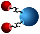 Figure 3: Dalton's ball and hook model for the atom.
