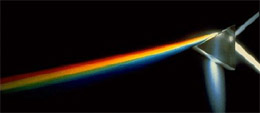 Figure 4: Isaac Newton described the rainbow produced by a prism as a "pleasing divertissement."