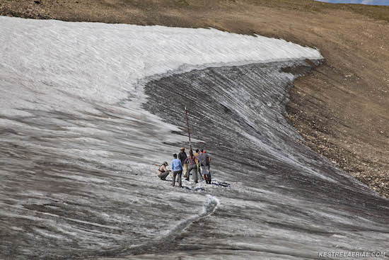 Figure 10: The Wilderness Act of 1964 prohibits motorized transport on protected lands, so research teams must travel on foot to remote areas that are designated as "wilderness."