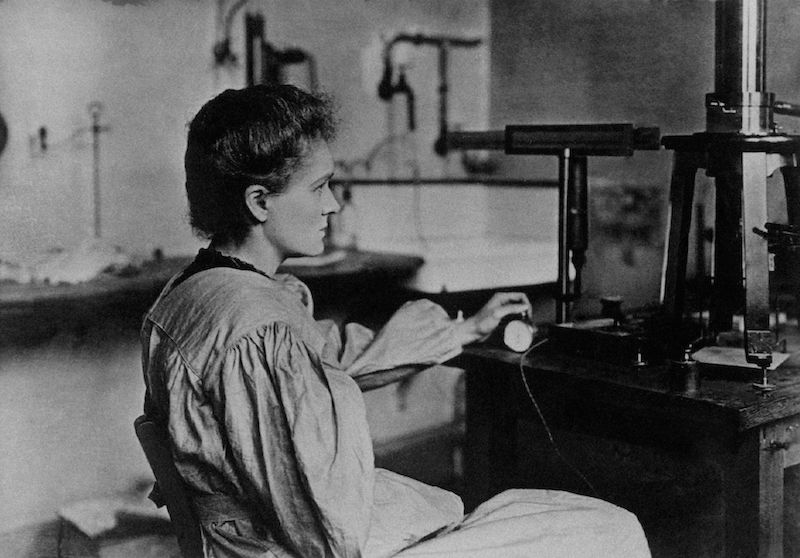 Figure 8: Marie Curie in her laboratory.