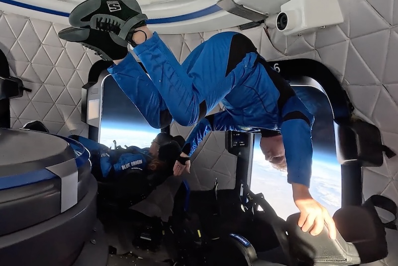 Figure 11: Astronaut Mark Rocket experiences weightlessness during the May 31, 2025, mission.