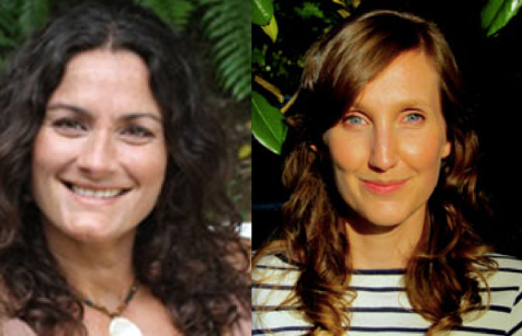 Dr. Angelina Ruiz-Lambides (L) from the University of Puerto Rico and Lauren Brent from the University of Exeter